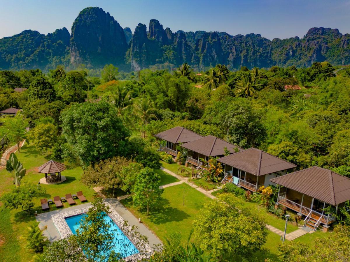 Bearlinbungalow Vang Vieng Luaran gambar